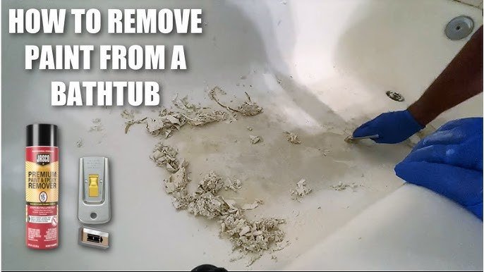 How to Remove Dried Paint from Fiberglass Bathtub
