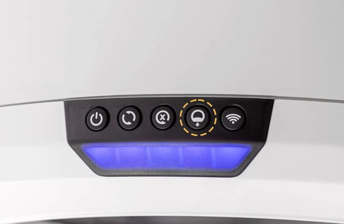 Step-by-step deep cleaning of a Litter Robot 4 automatic litter box, showing globe removal and sensor wiping with a microfiber cloth